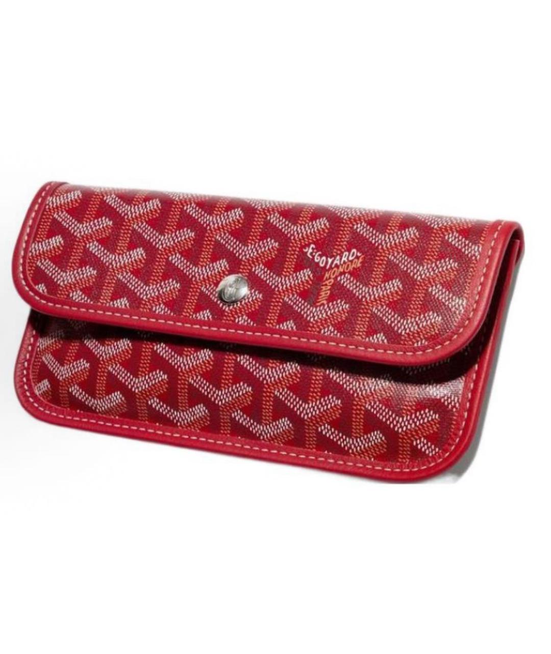 GOYARD Красная кожаная сумка тоут, фото 5