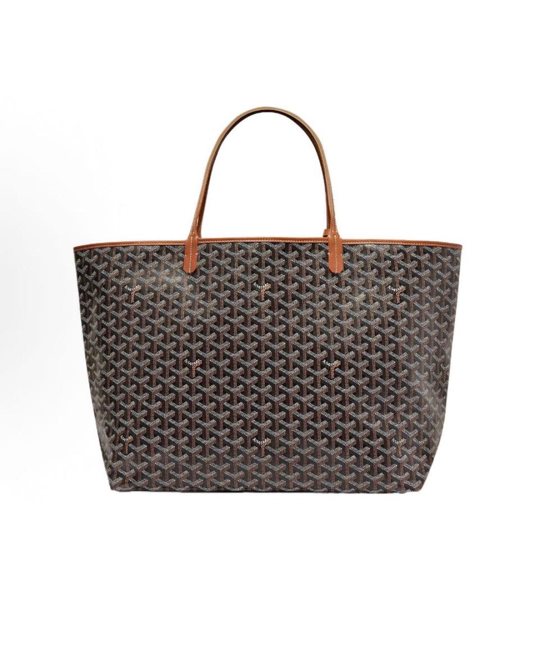 GOYARD Коричневая кожаная сумка тоут, фото 2