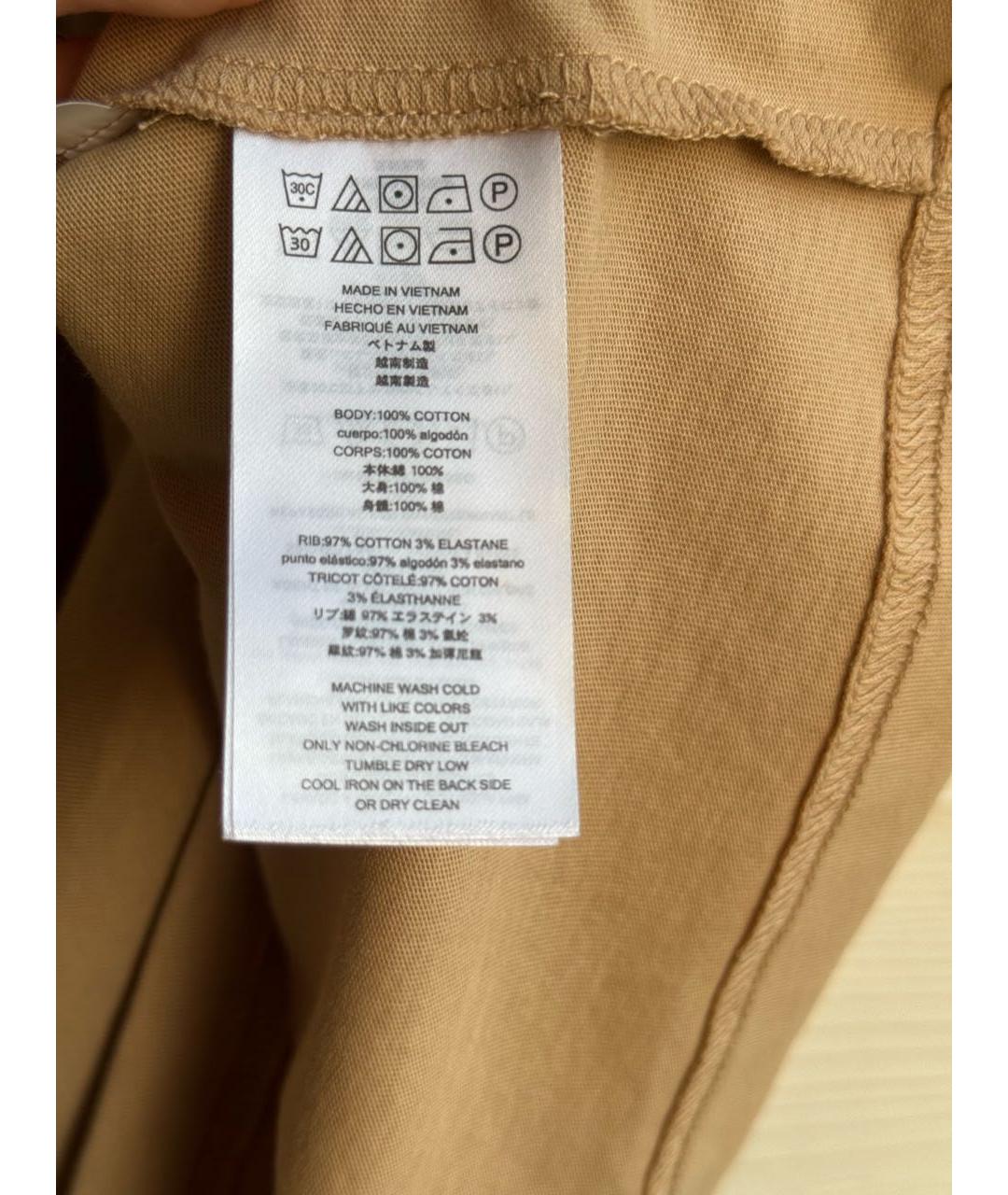 MICHAEL KORS Бежевая хлопковая футболка, фото 6