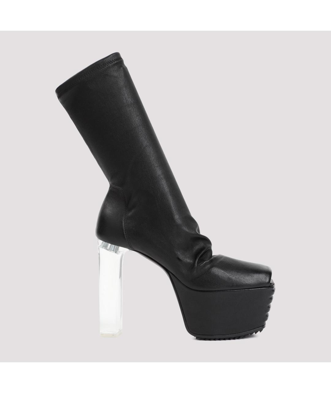 RICK OWENS Черные кожаные ботинки, фото 2