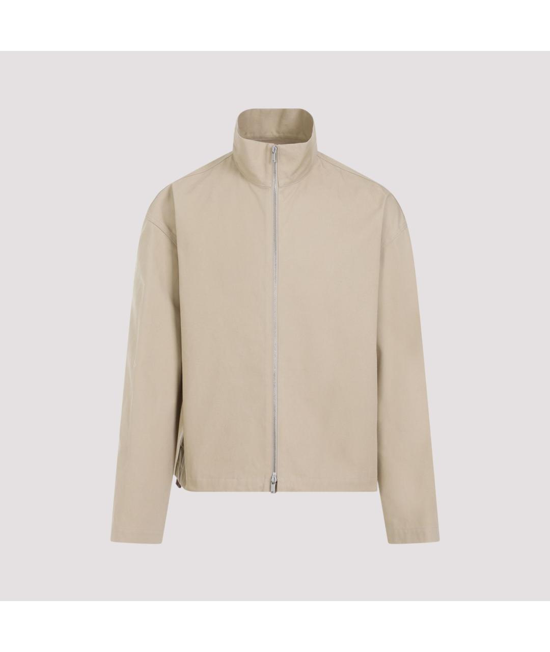 JIL SANDER Бежевая хлопковая куртка, фото 2