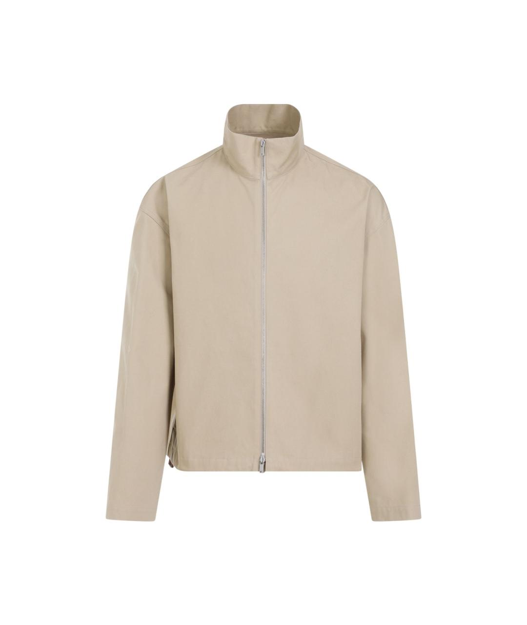 JIL SANDER Бежевая хлопковая куртка, фото 1