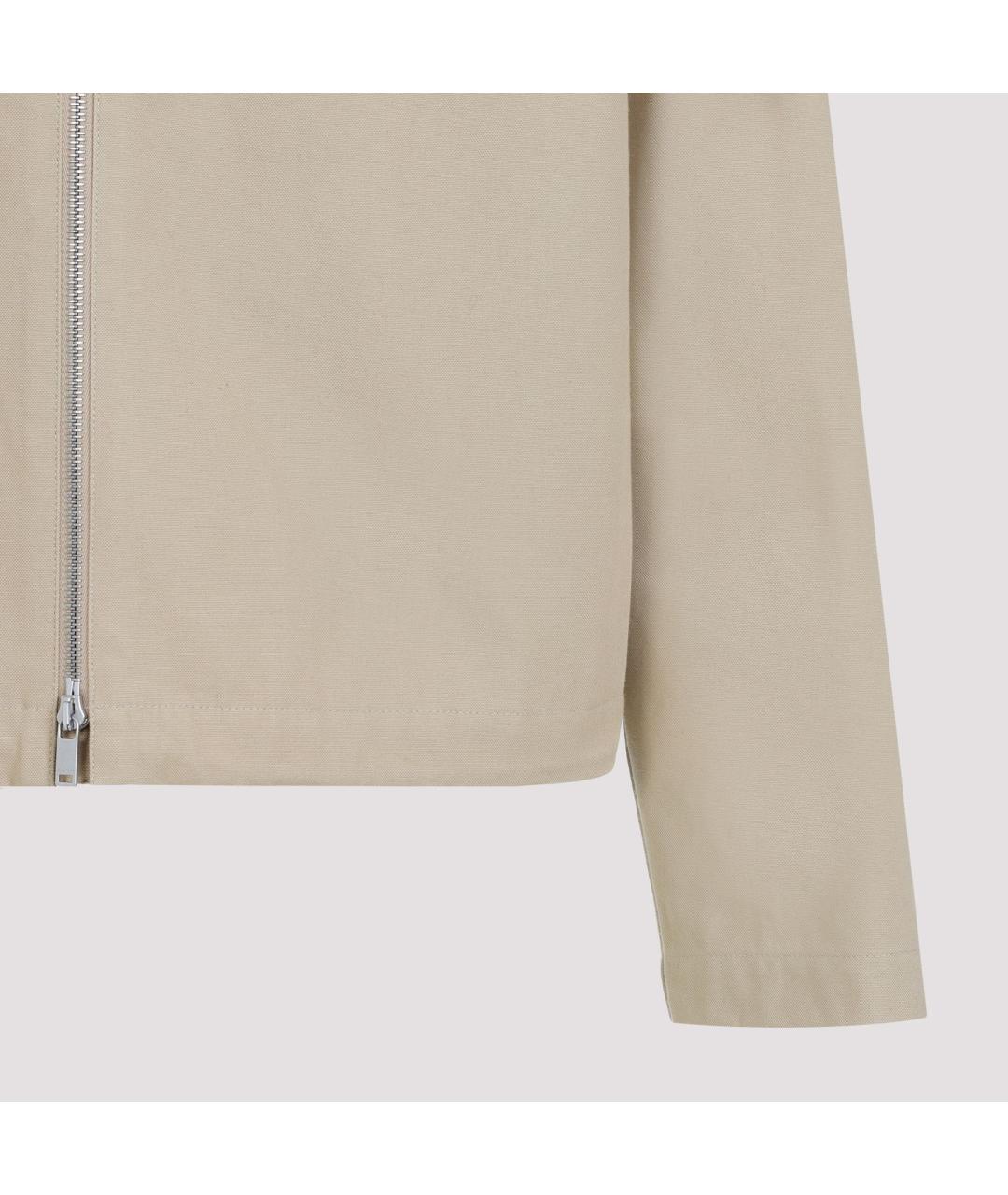 JIL SANDER Бежевая хлопковая куртка, фото 4