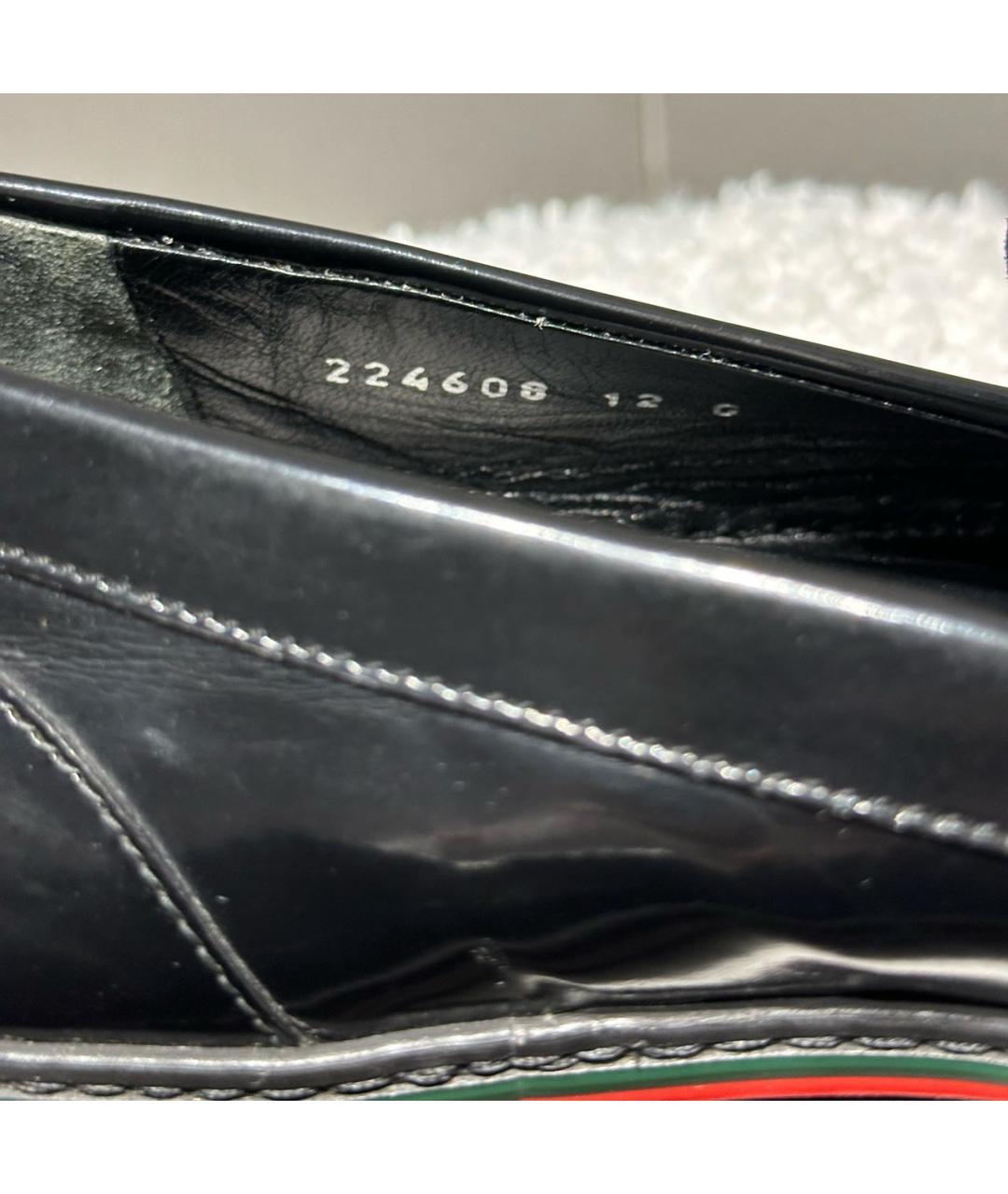 GUCCI Черные лоферы из лакированной кожи, фото 6