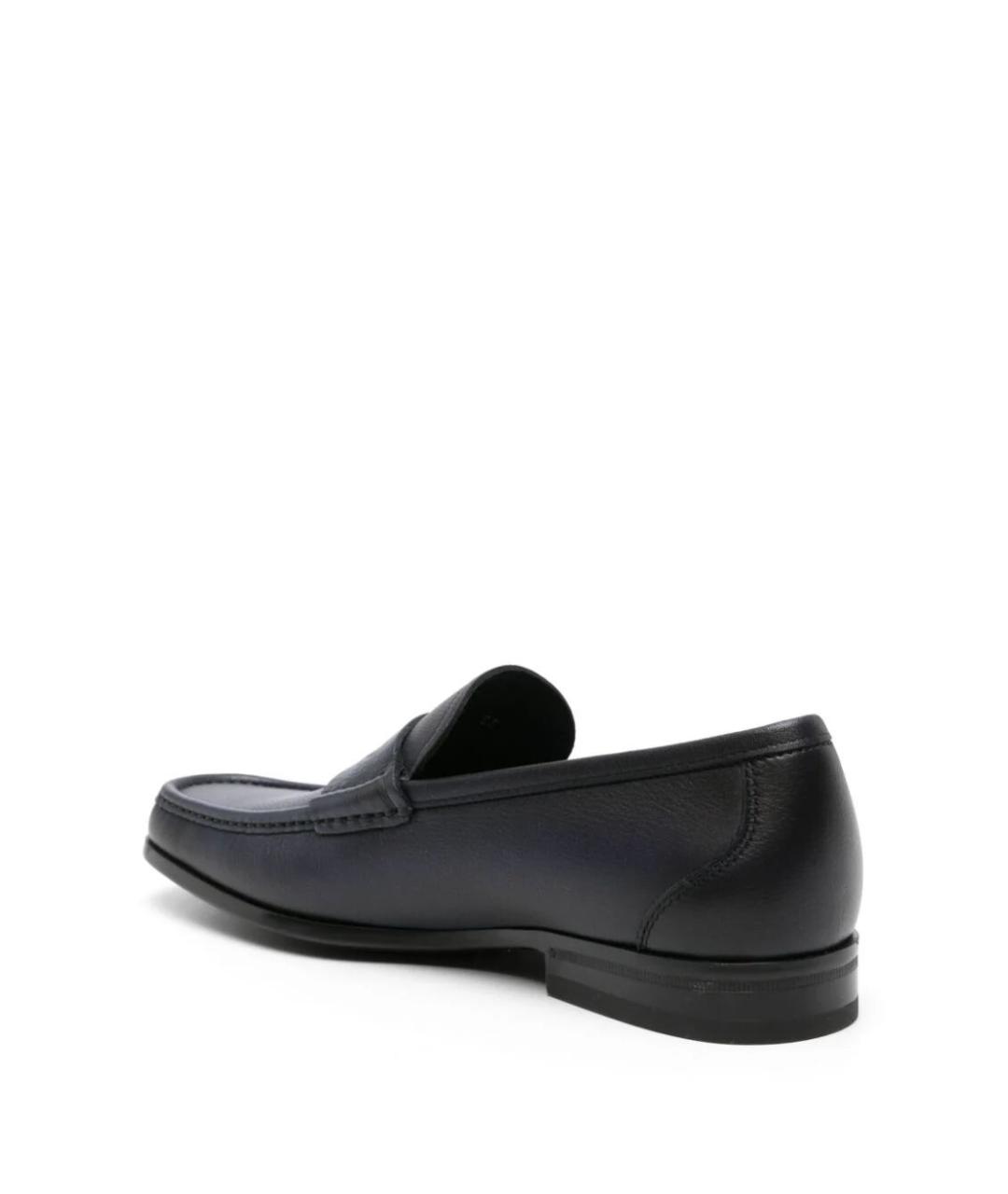 FERRAGAMO Синие кожаные лоферы, фото 2