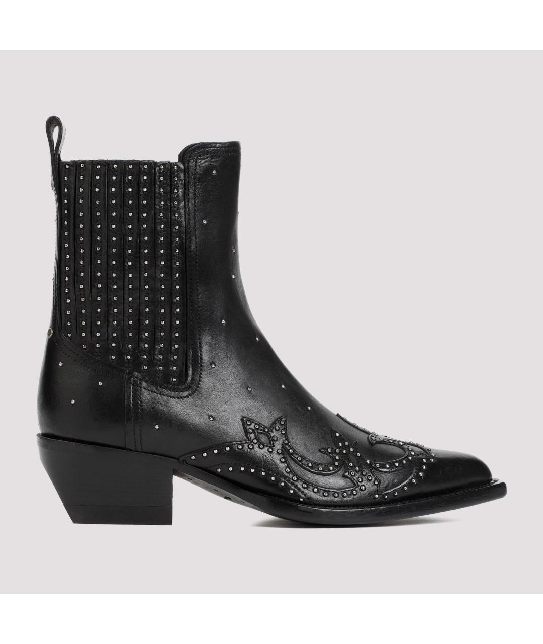 GOLDEN GOOSE DELUXE BRAND Черные кожаные ботинки, фото 2