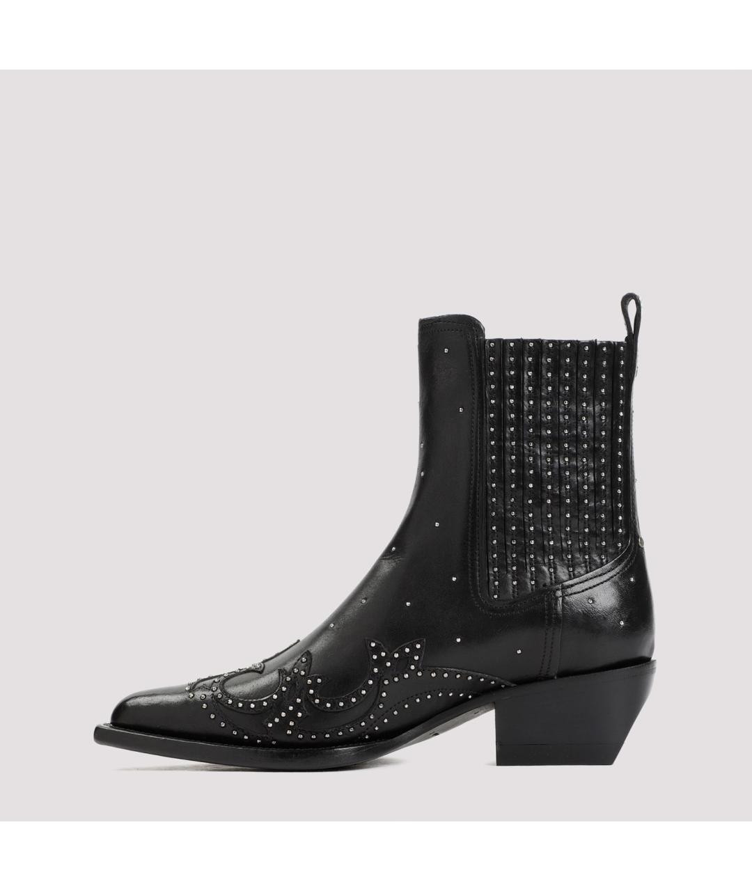 GOLDEN GOOSE DELUXE BRAND Черные кожаные ботинки, фото 3