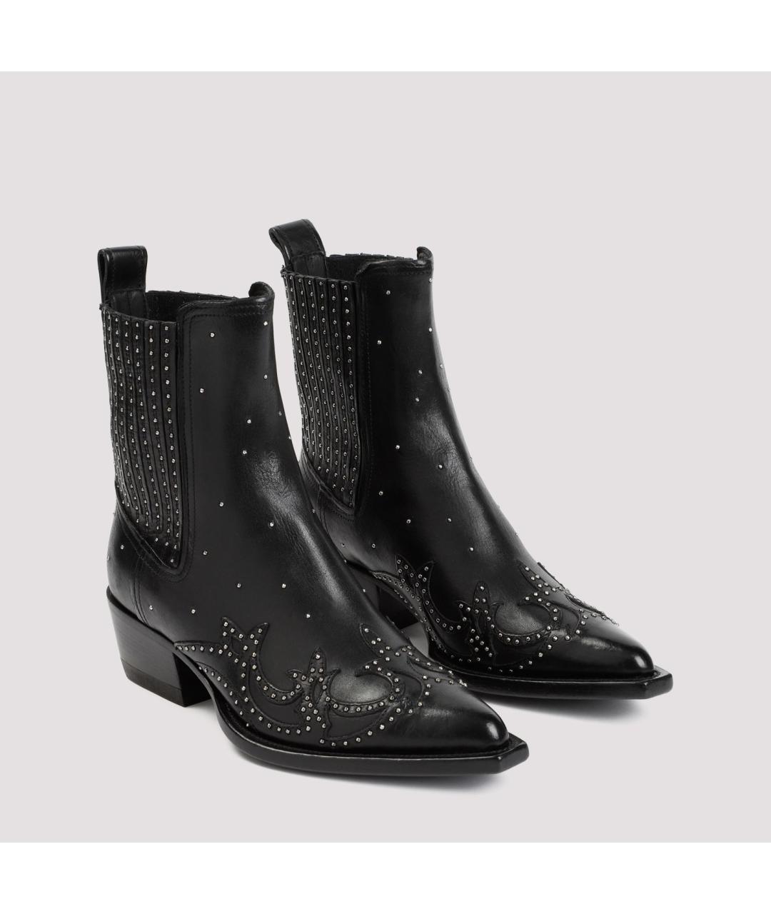 GOLDEN GOOSE DELUXE BRAND Черные кожаные ботинки, фото 4