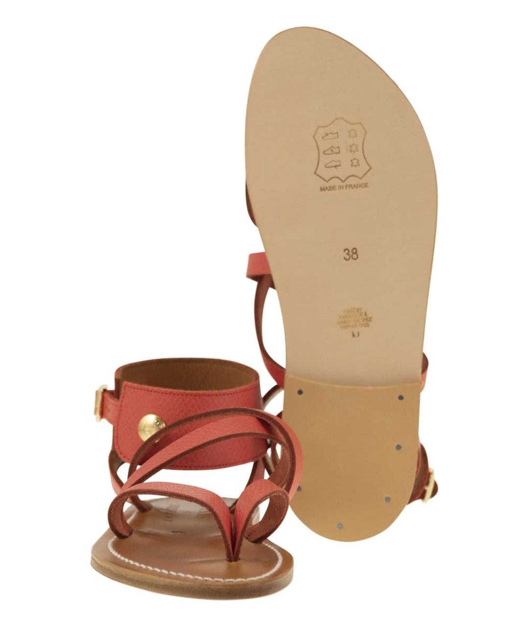 LONGCHAMP Розовые кожаные сандалии, фото 5