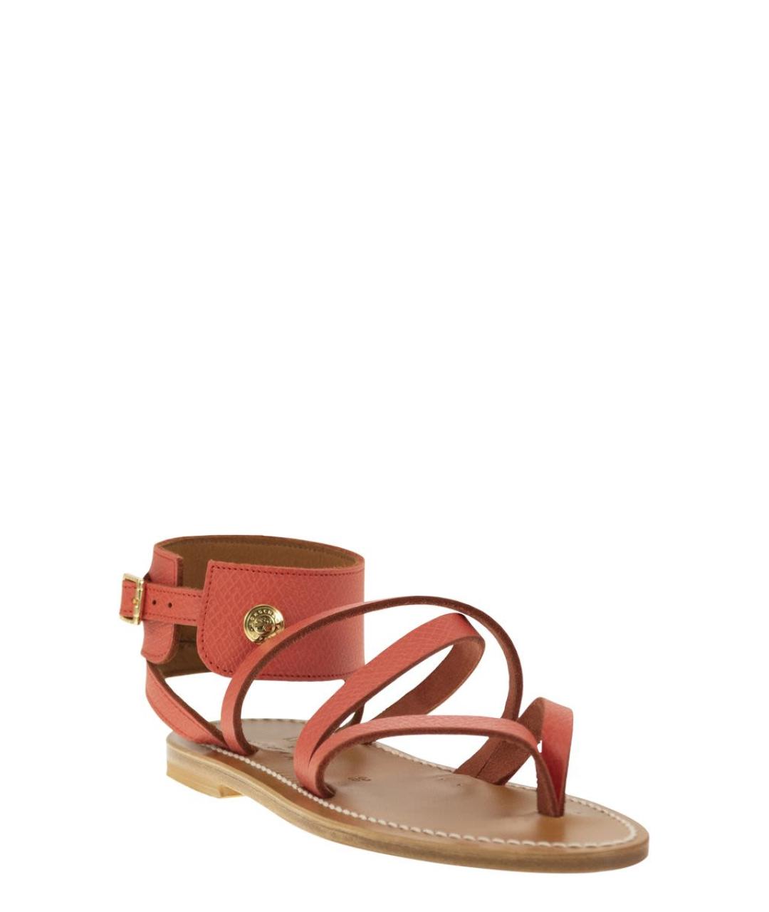 LONGCHAMP Розовые кожаные сандалии, фото 2