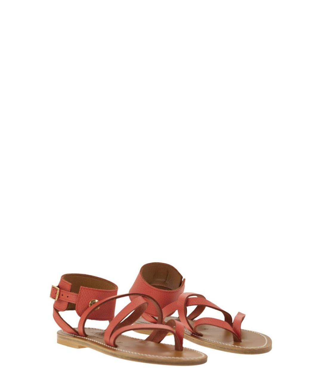 LONGCHAMP Розовые кожаные сандалии, фото 4