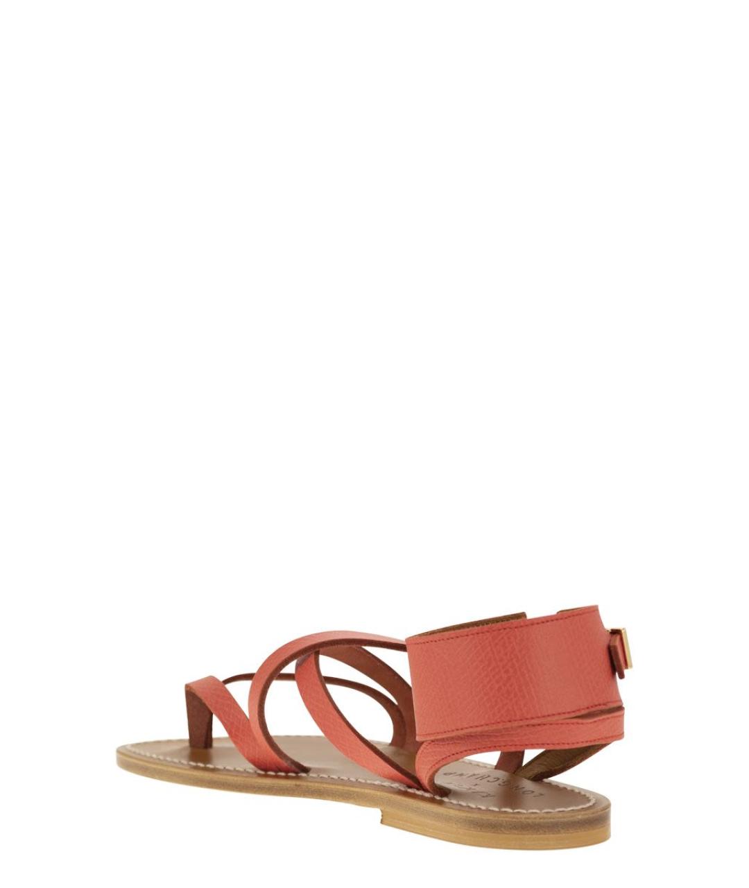 LONGCHAMP Розовые кожаные сандалии, фото 3