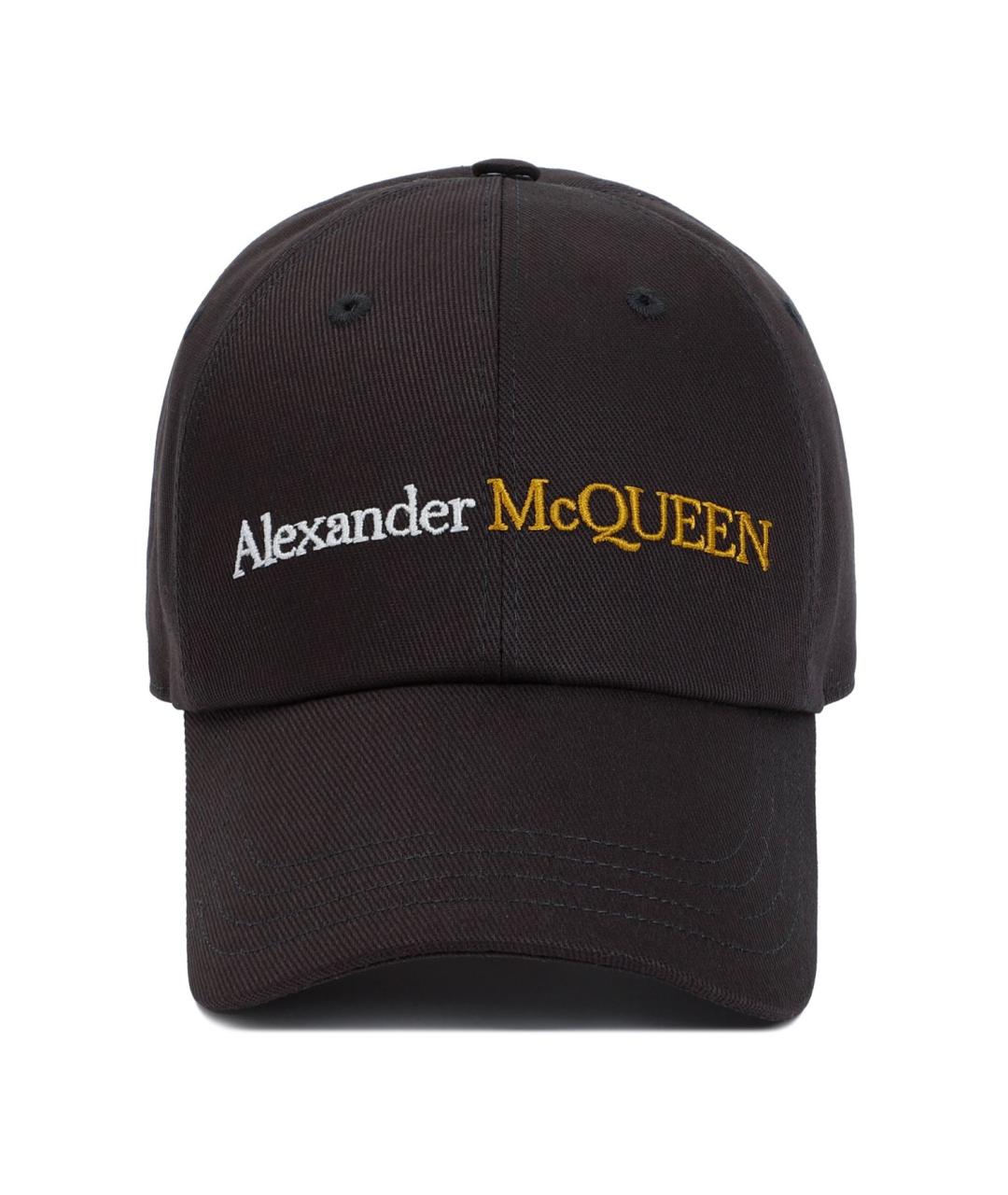 ALEXANDER MCQUEEN Черная хлопковая кепка/бейсболка, фото 1