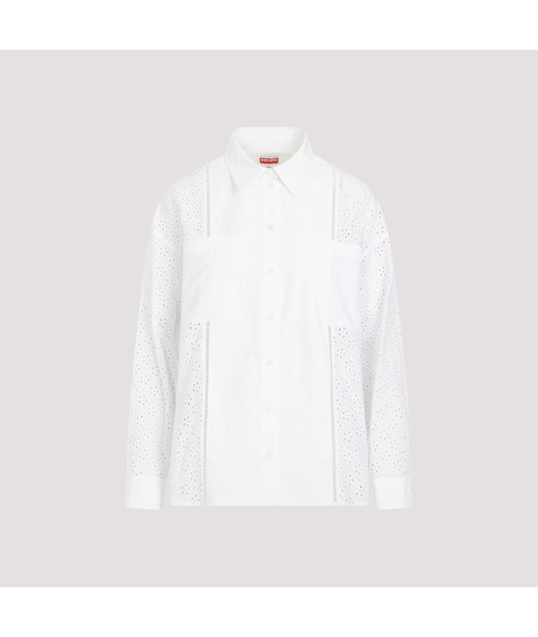 KENZO Белая хлопковая рубашка, фото 2
