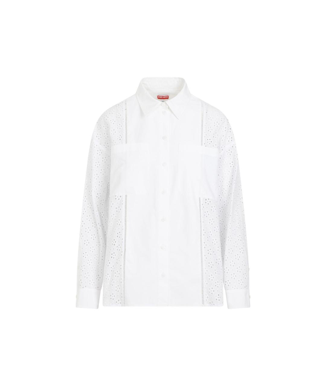KENZO Белая хлопковая рубашка, фото 1