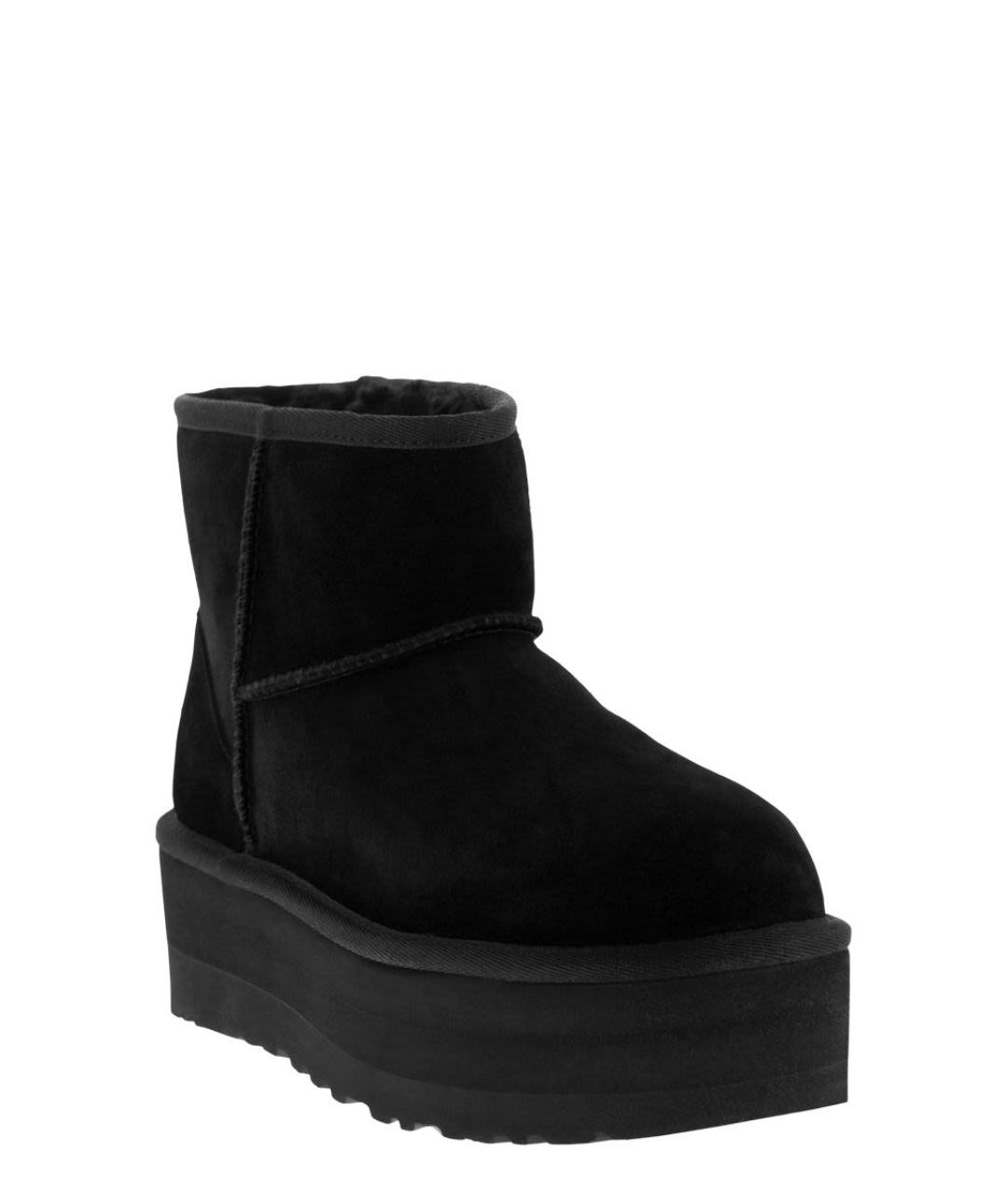 UGG AUSTRALIA Черные нубуковые ботинки, фото 2