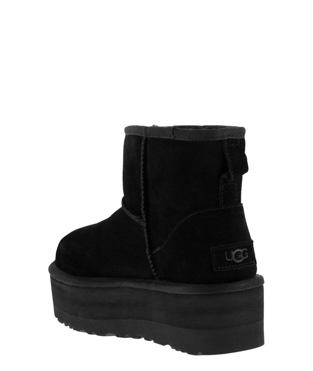 UGG AUSTRALIA Черные нубуковые ботинки, фото 3