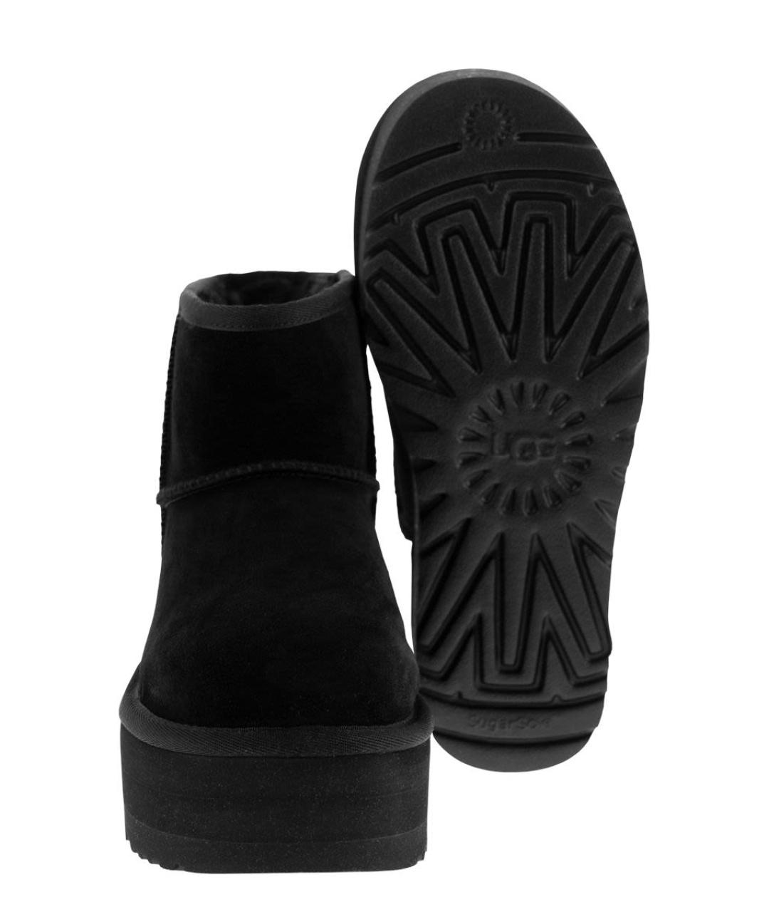 UGG AUSTRALIA Черные нубуковые ботинки, фото 5