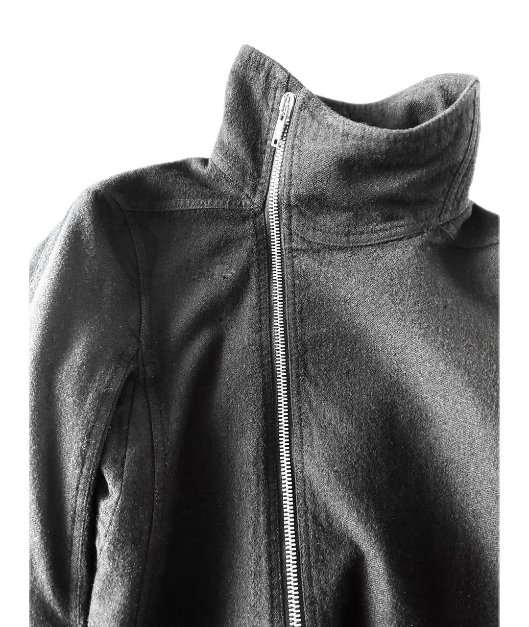 RICK OWENS Черное шерстяное пальто, фото 3