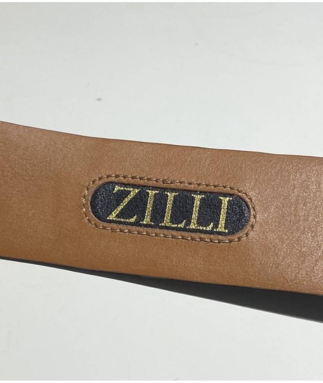 ZILLI Черный ремень из экзотической кожи, фото 3