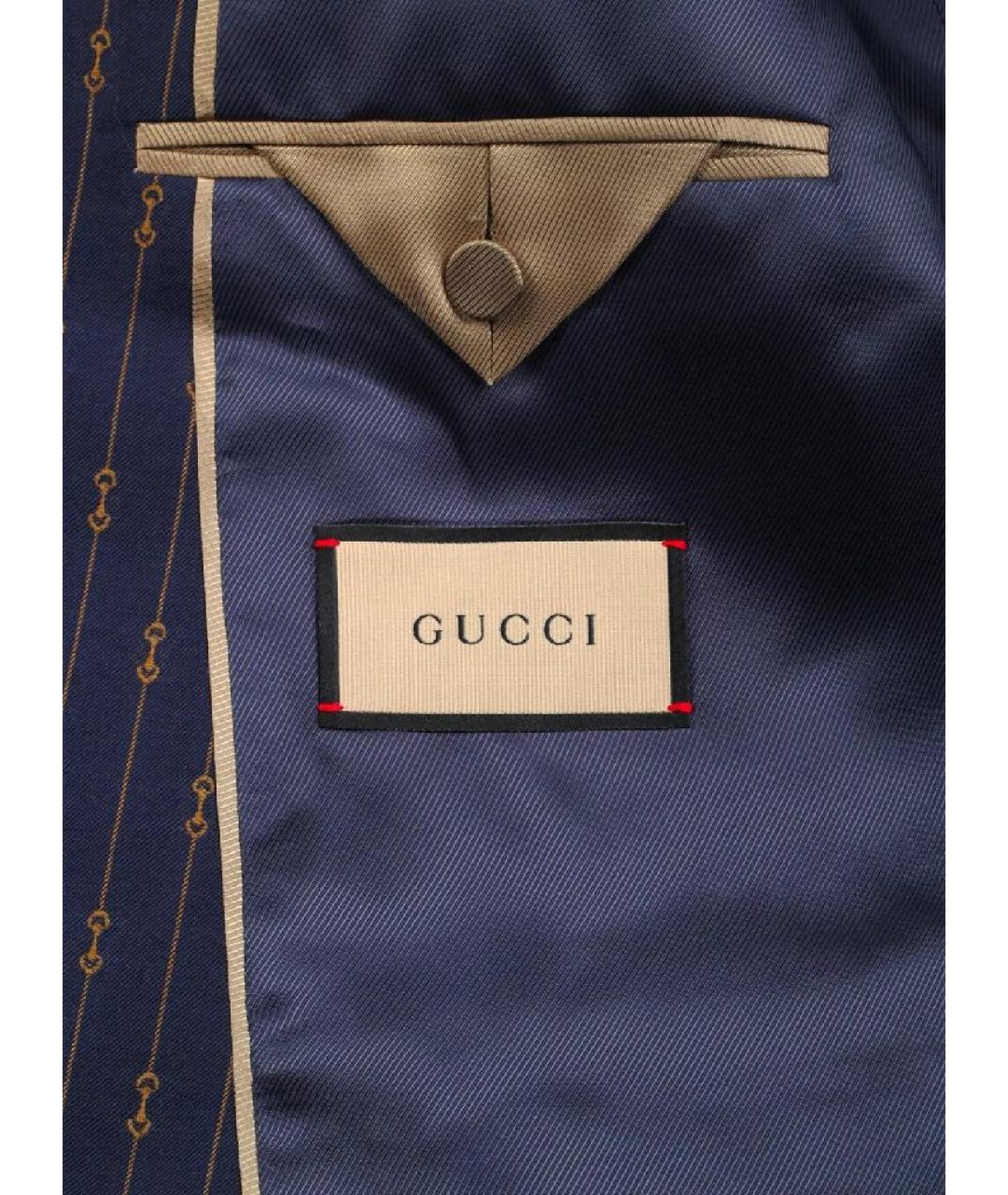 GUCCI Синий классический костюм, фото 5
