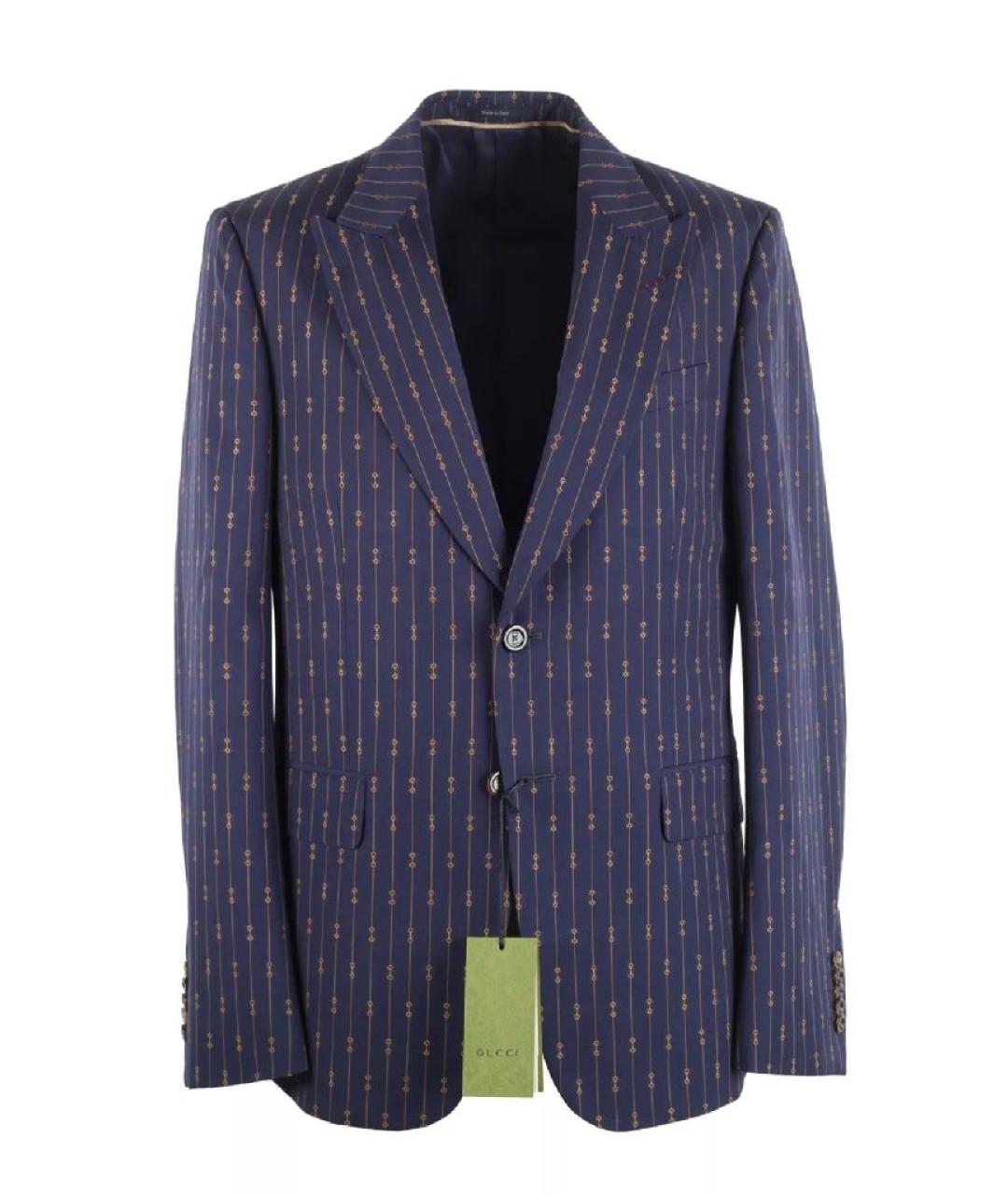 GUCCI Синий классический костюм, фото 1