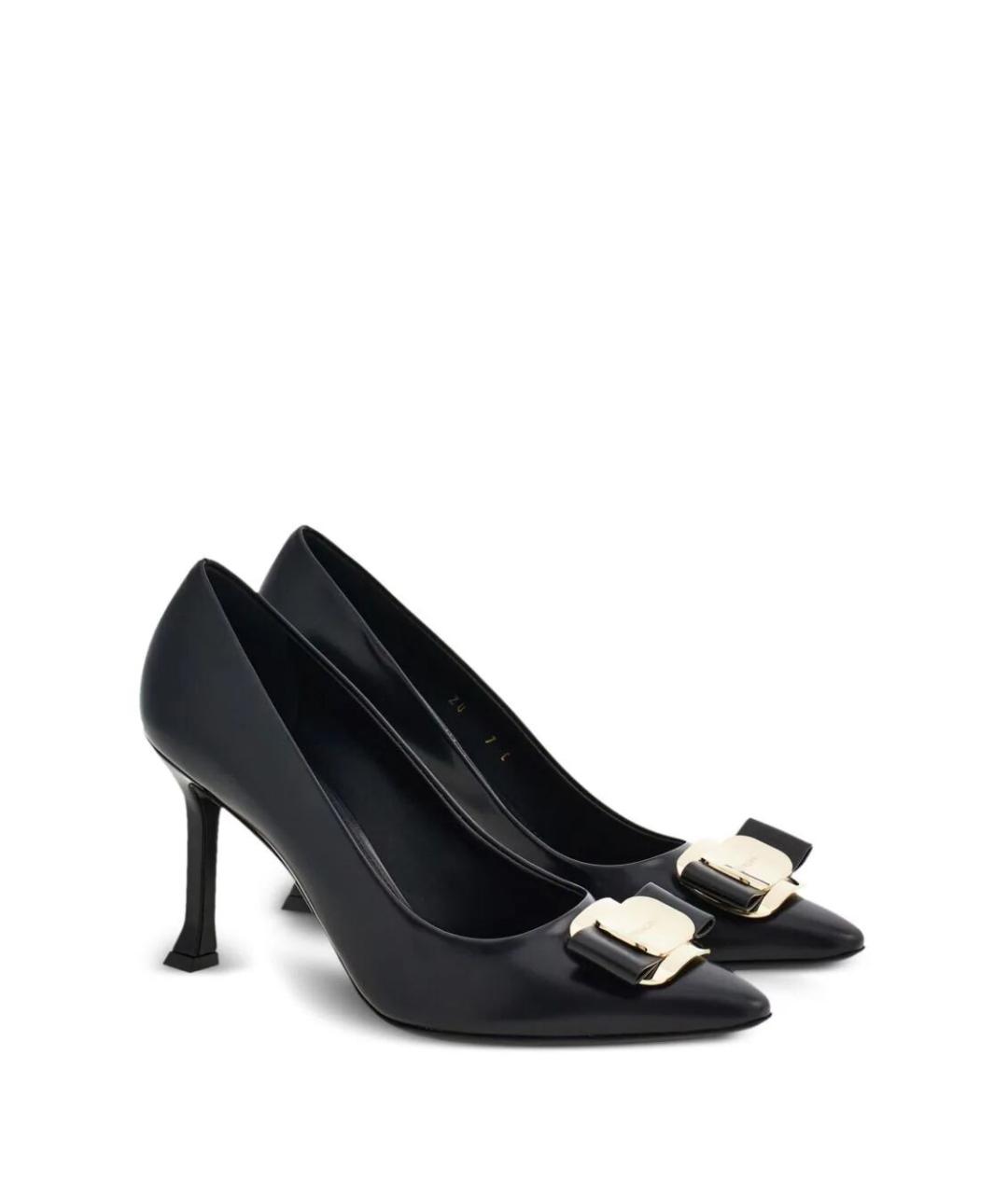 FERRAGAMO Черные кожаные туфли, фото 3