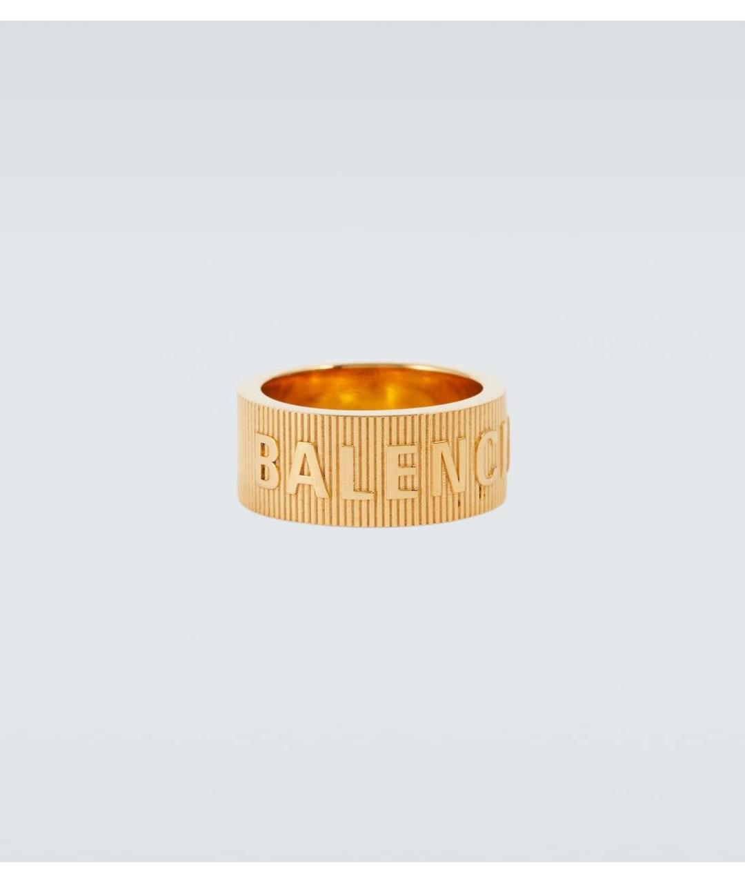 BALENCIAGA Золотое латунное кольцо, фото 5