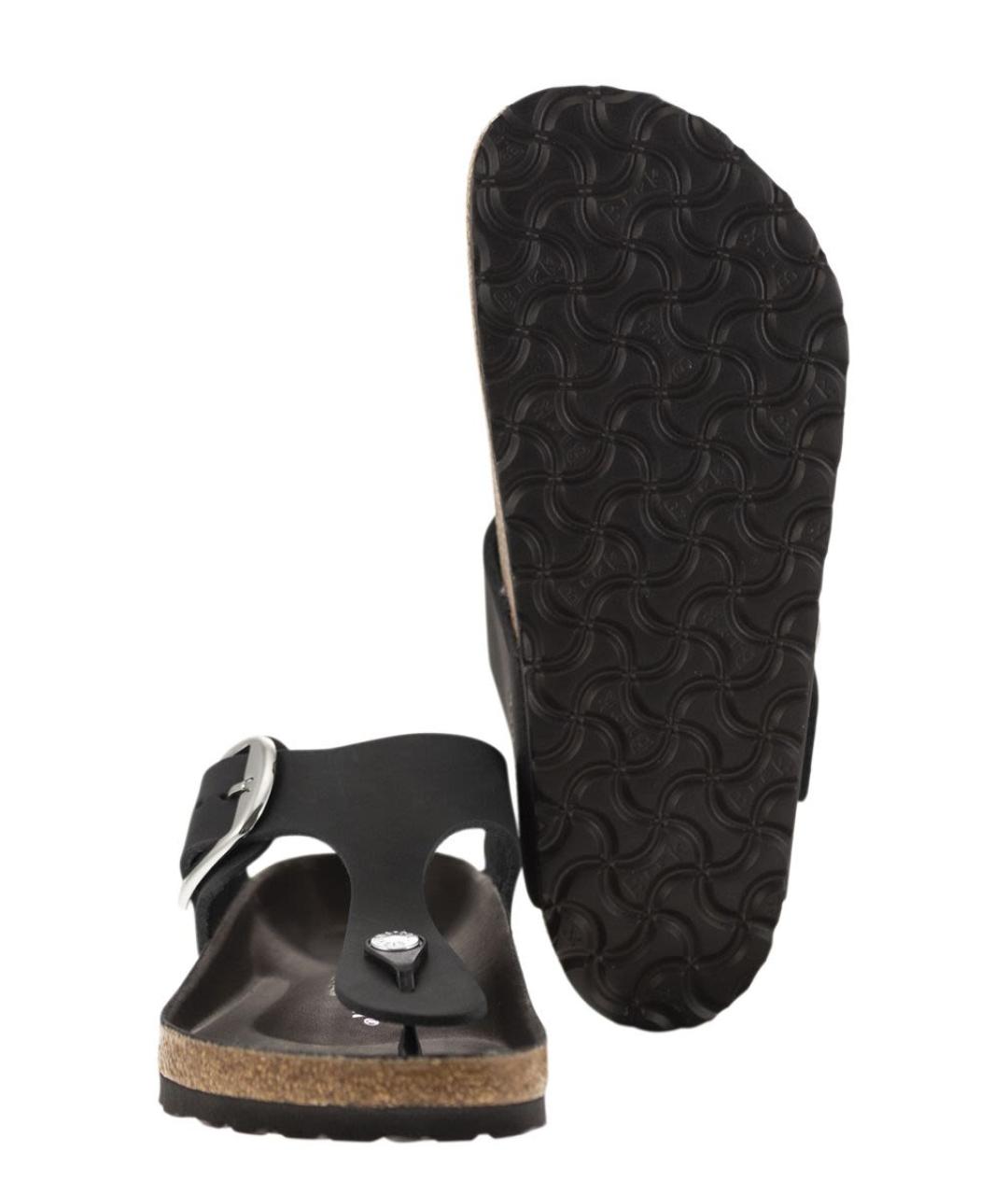 BIRKENSTOCK Черные кожаные сандалии, фото 5