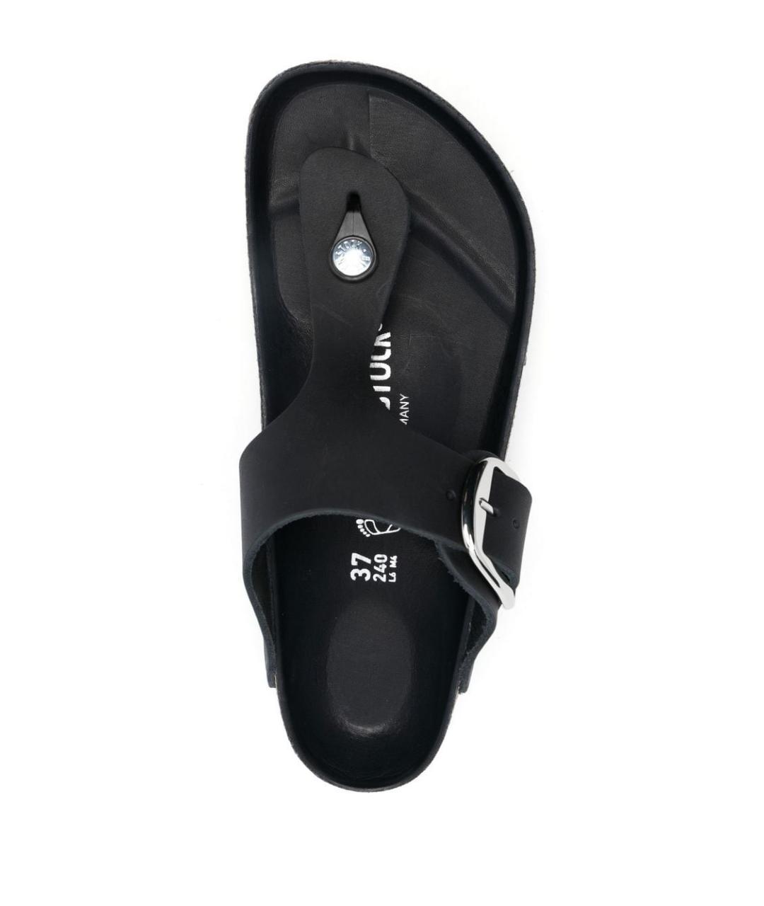 BIRKENSTOCK Черные кожаные сандалии, фото 4