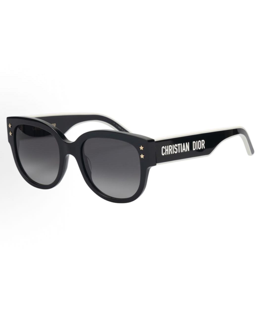 CHRISTIAN DIOR Черные пластиковые солнцезащитные очки, фото 1