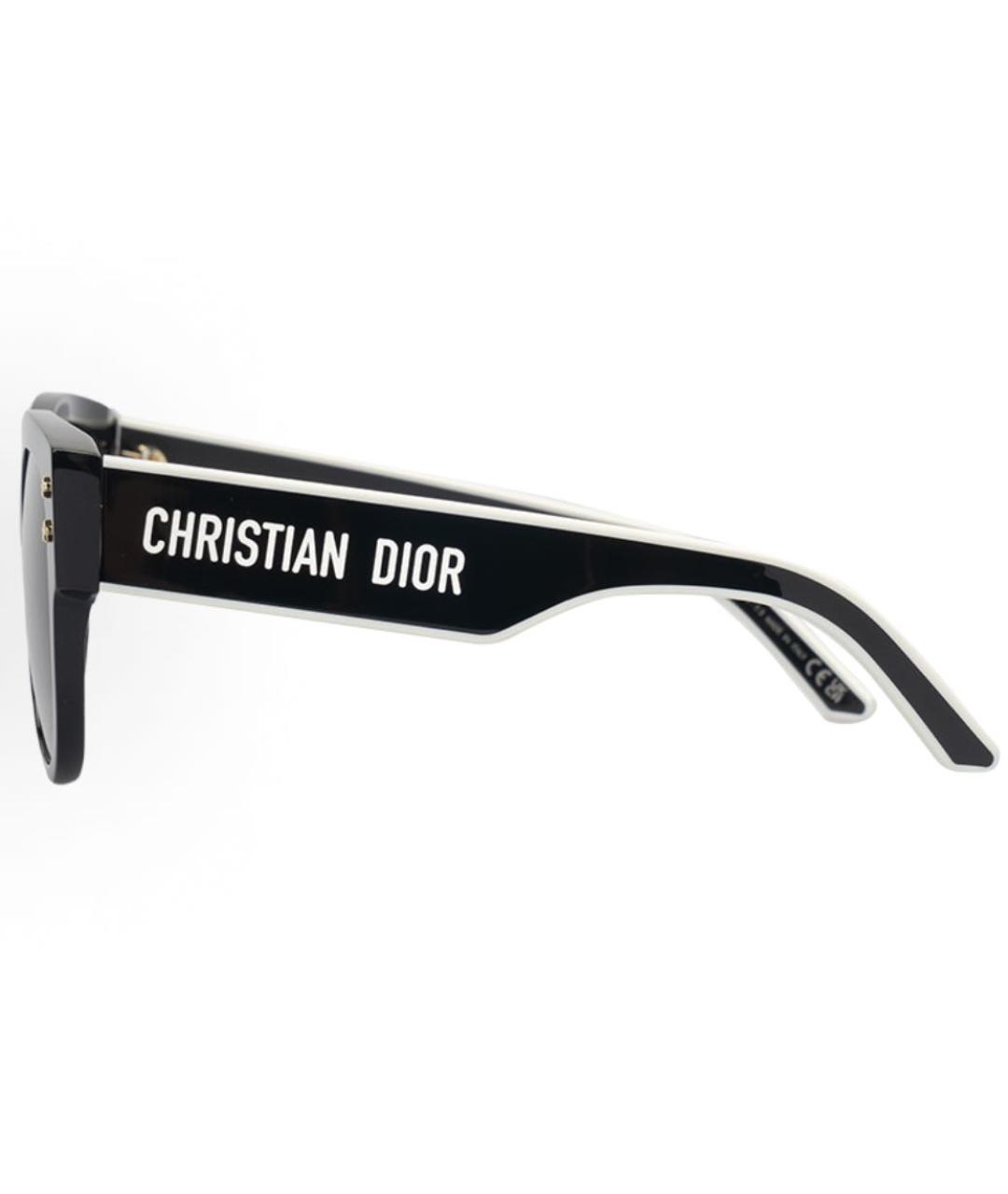 CHRISTIAN DIOR Черные пластиковые солнцезащитные очки, фото 3