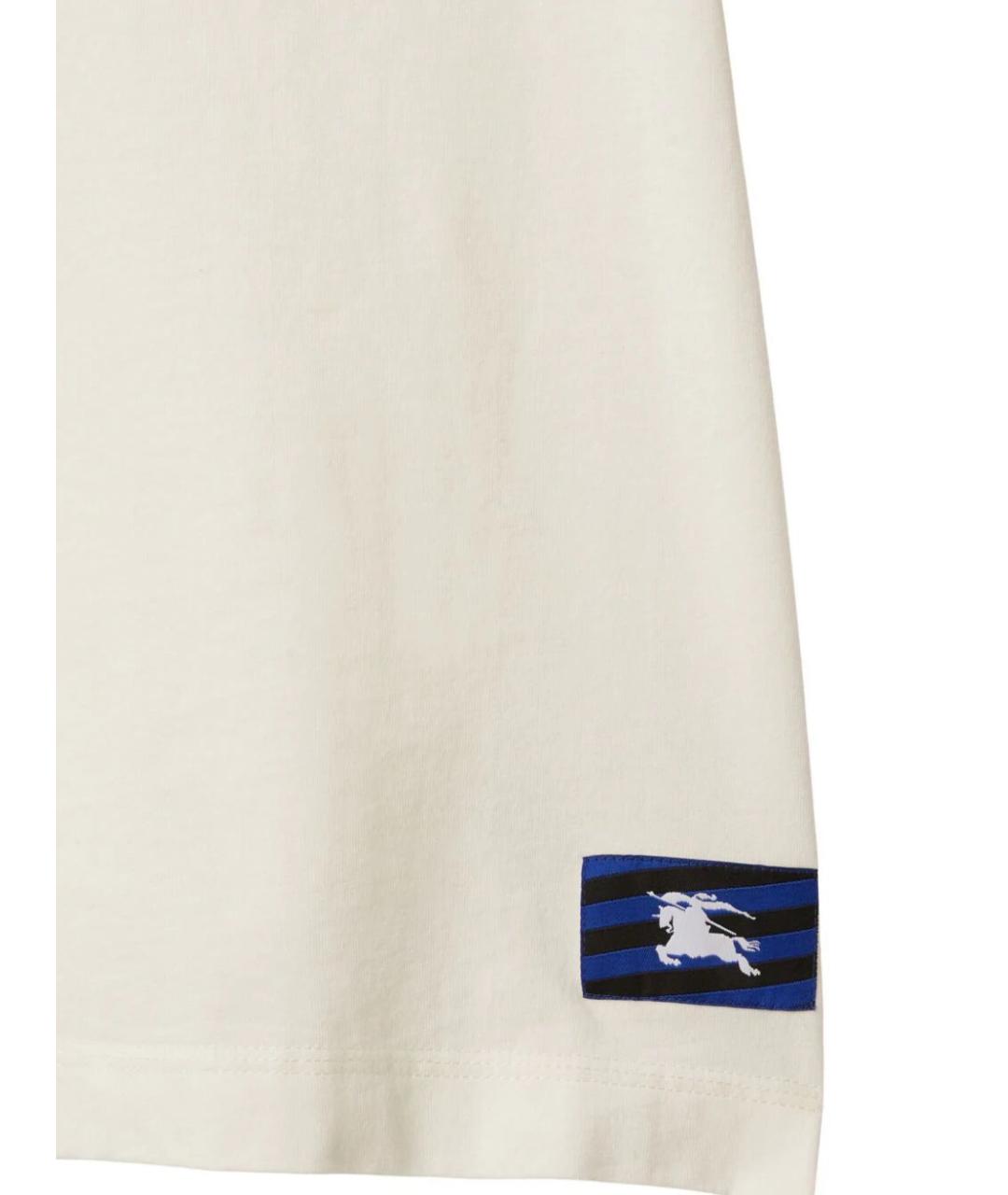 BURBERRY Бежевая хлопковая футболка, фото 2