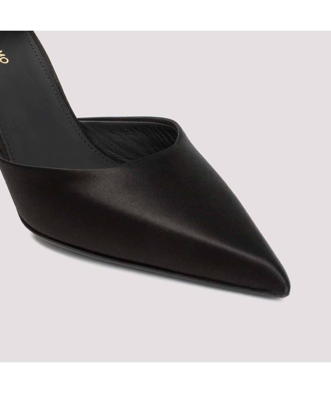 FERRAGAMO Черные текстильные туфли, фото 5