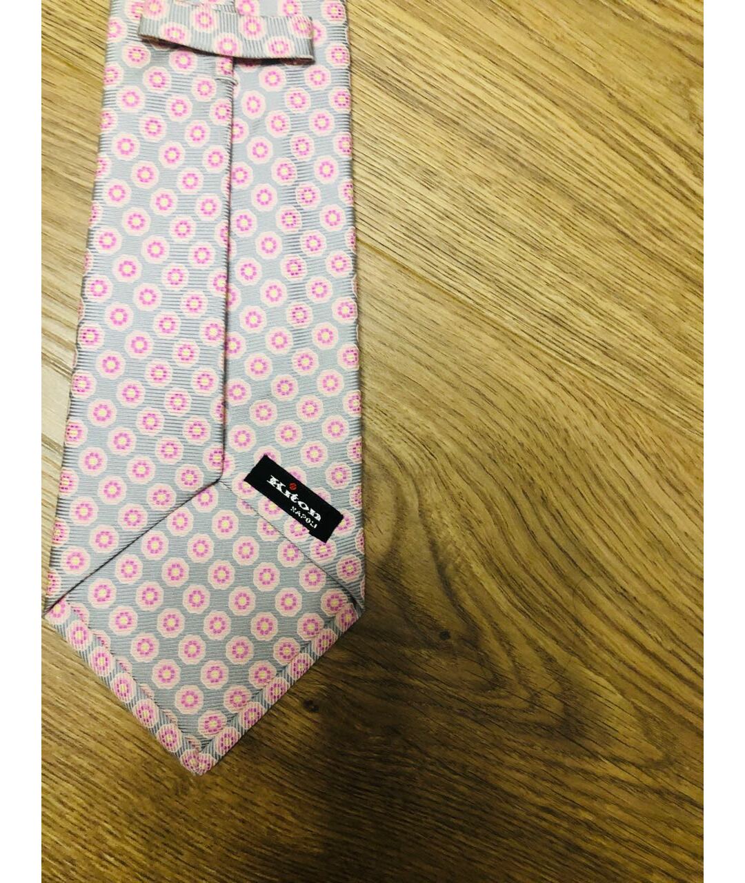 KITON Розовый шелковый галстук, фото 2