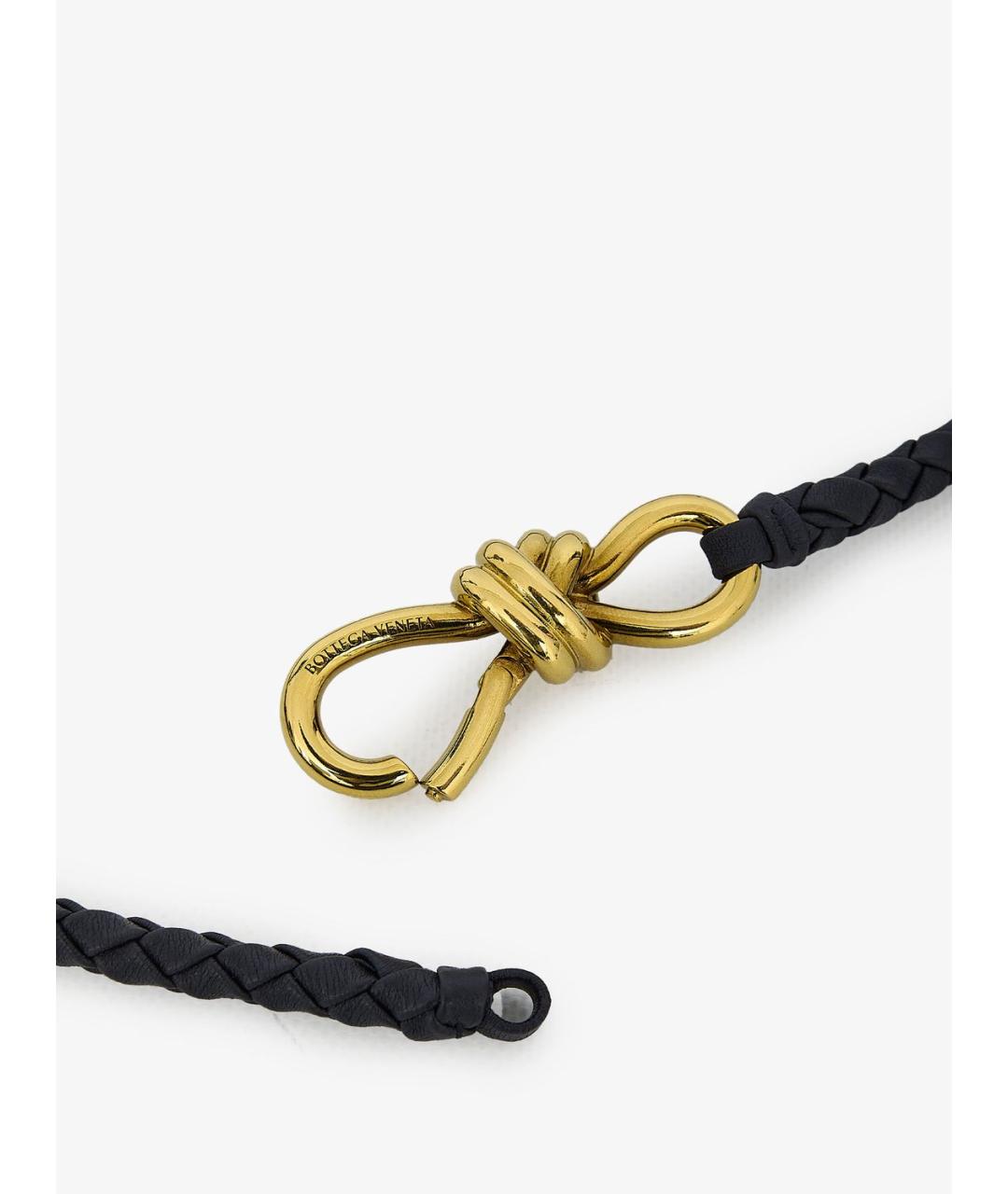 BOTTEGA VENETA Синий кожаный ремень, фото 3