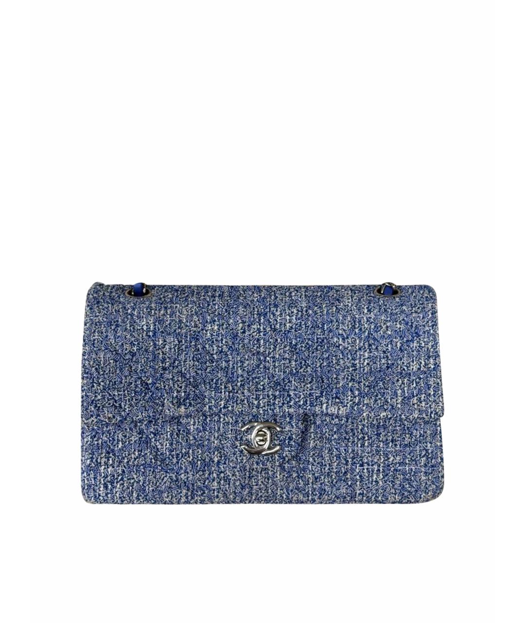 CHANEL Синяя твидовая сумка через плечо, фото 1