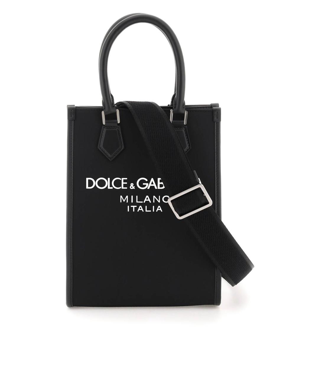 DOLCE&GABBANA Черная кожаная сумка на плечо, фото 2