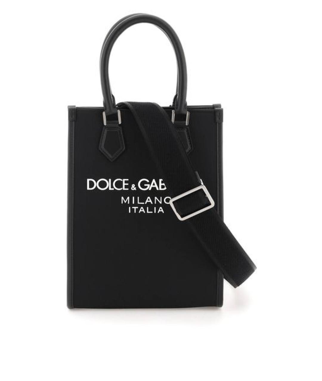 DOLCE&GABBANA Черная кожаная сумка на плечо, фото 1