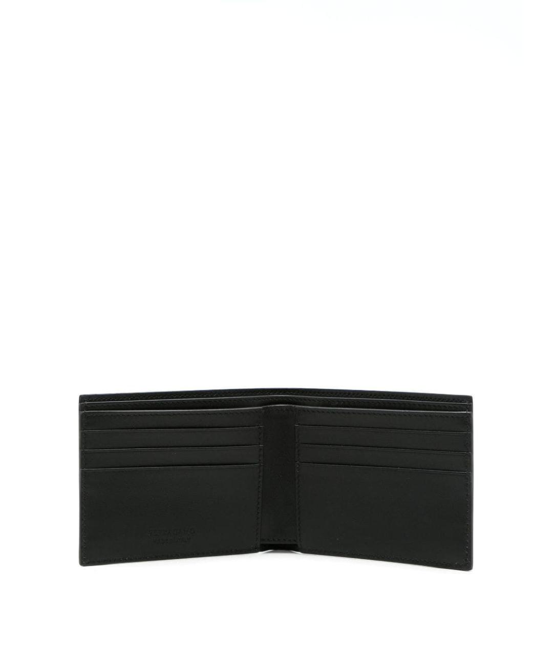 FERRAGAMO Черный кожаный кошелек, фото 3