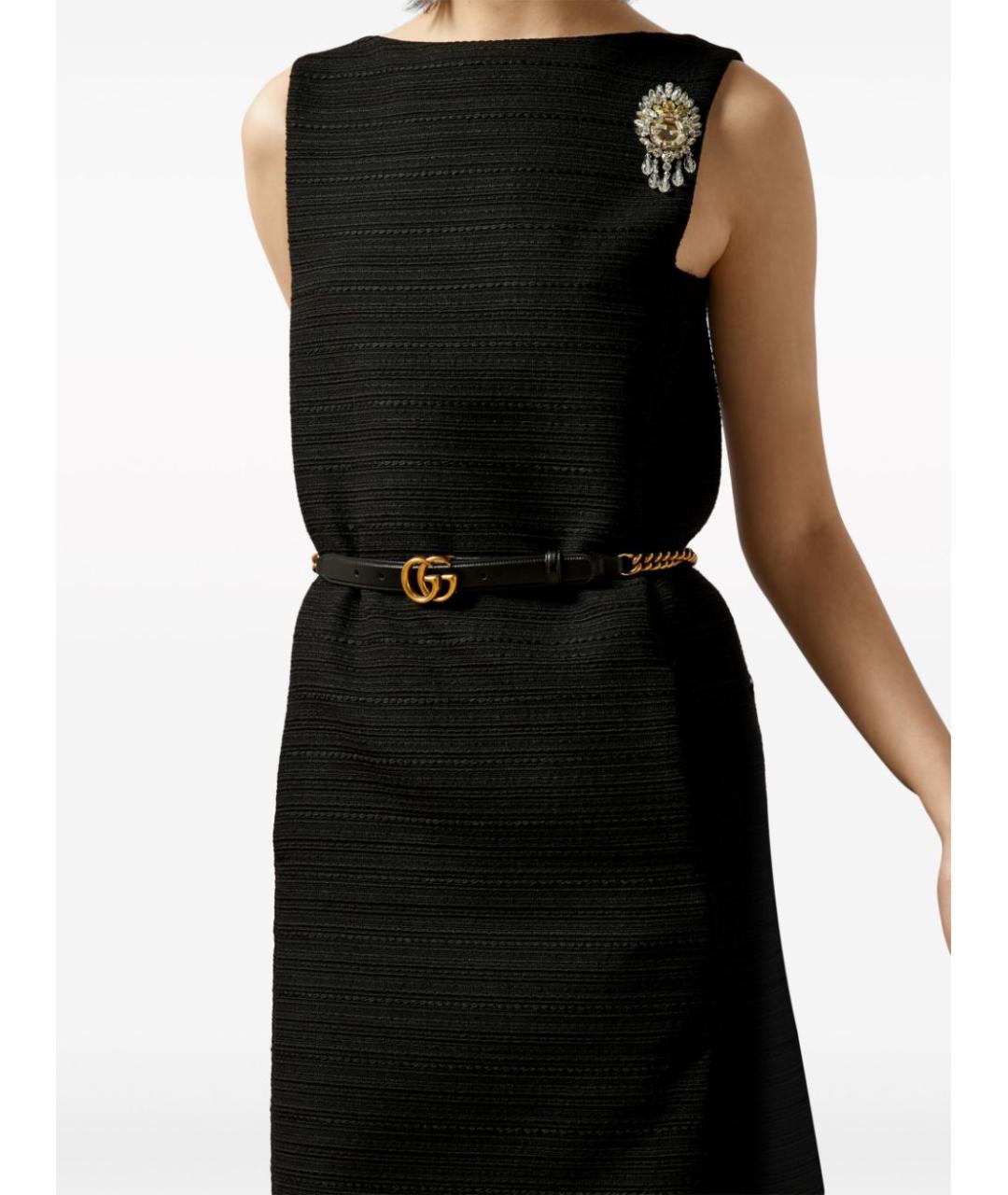 GUCCI Золотой кожаный ремень, фото 4