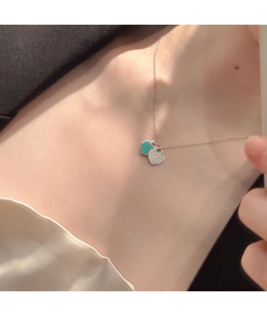 TIFFANY&CO Бирюзовая серебряная подвеска, фото 5
