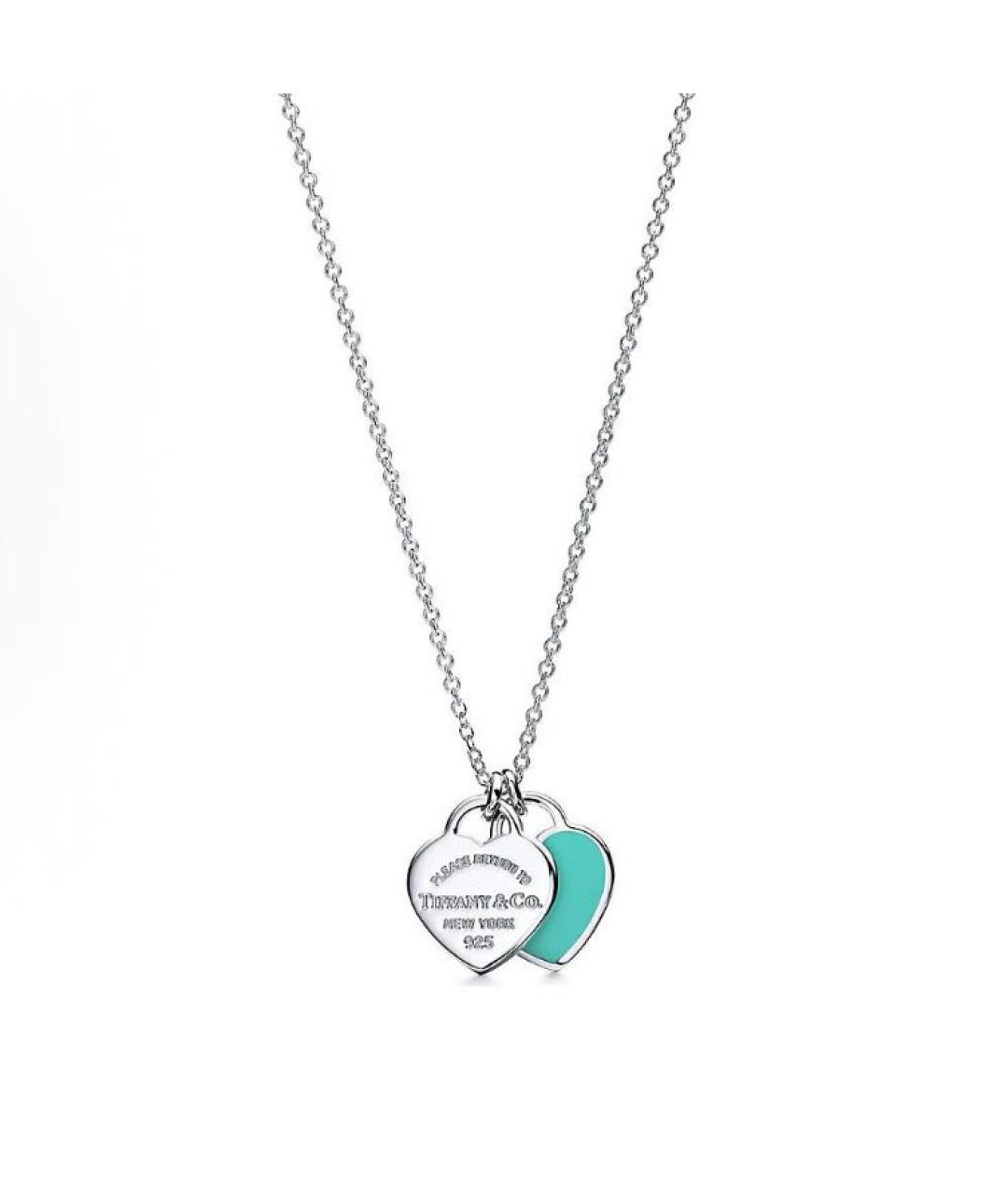 TIFFANY&CO Бирюзовая серебряная подвеска, фото 6
