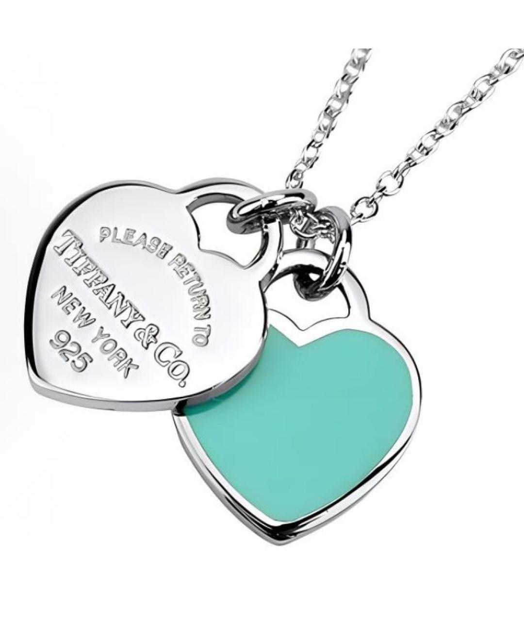 TIFFANY&CO Бирюзовая серебряная подвеска, фото 2