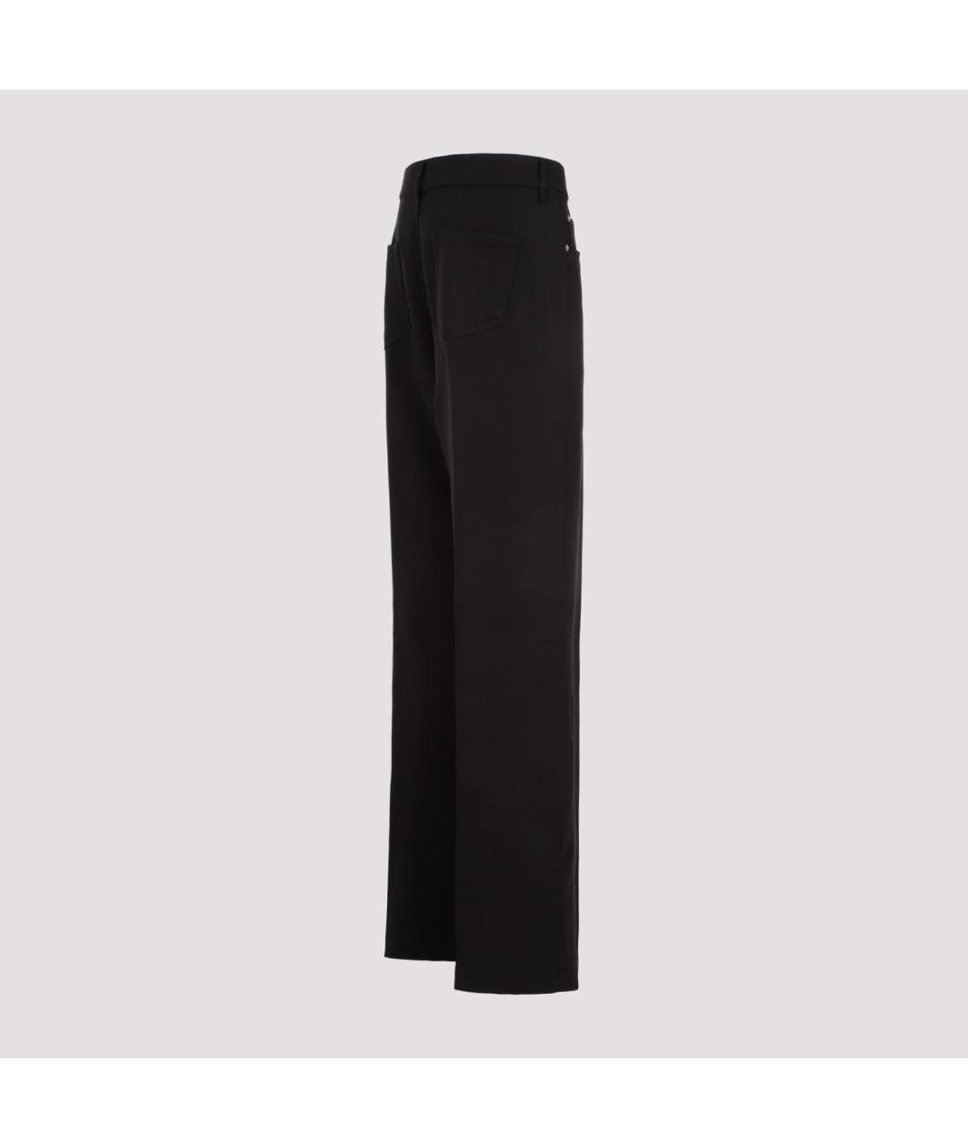 RICK OWENS Черные шерстяные повседневные брюки, фото 4
