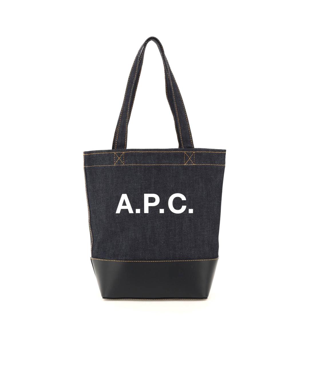 A.P.C. Синяя хлопковая сумка тоут, фото 1