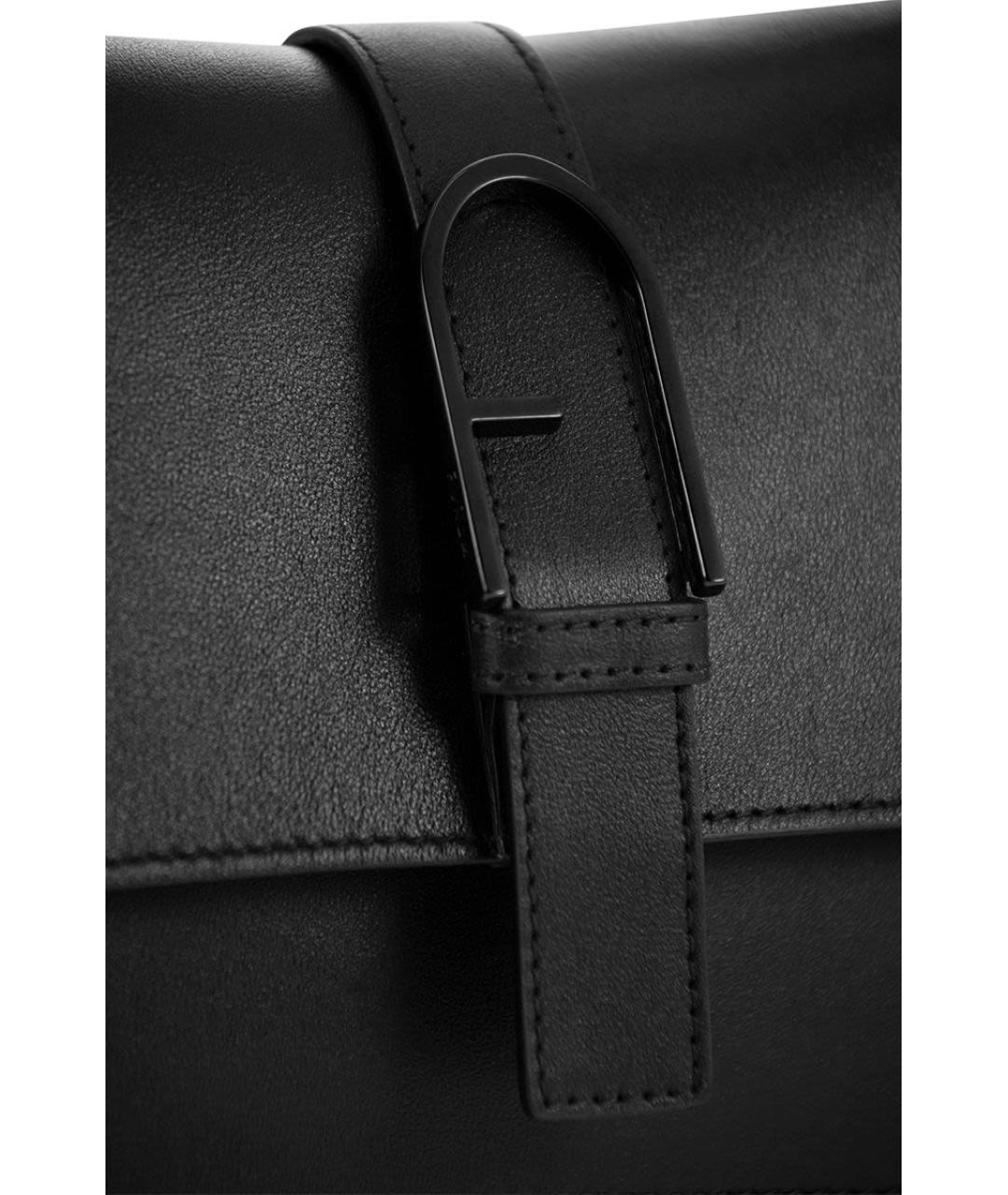 FURLA Черная кожаная сумка с короткими ручками, фото 5