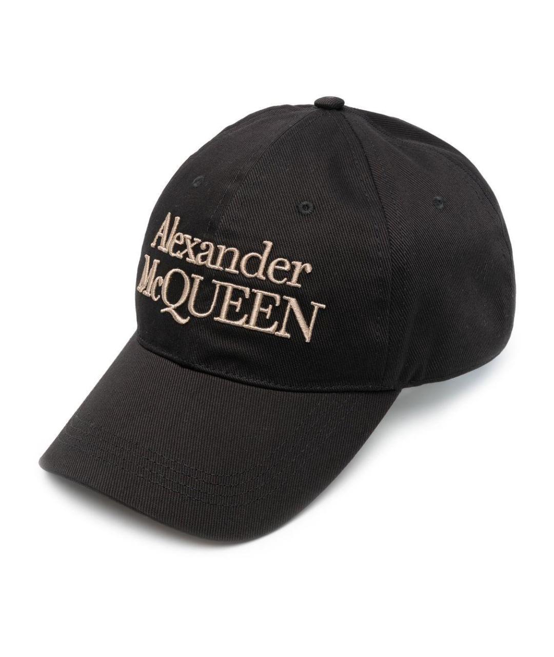 ALEXANDER MCQUEEN Черная хлопковая кепка/бейсболка, фото 1