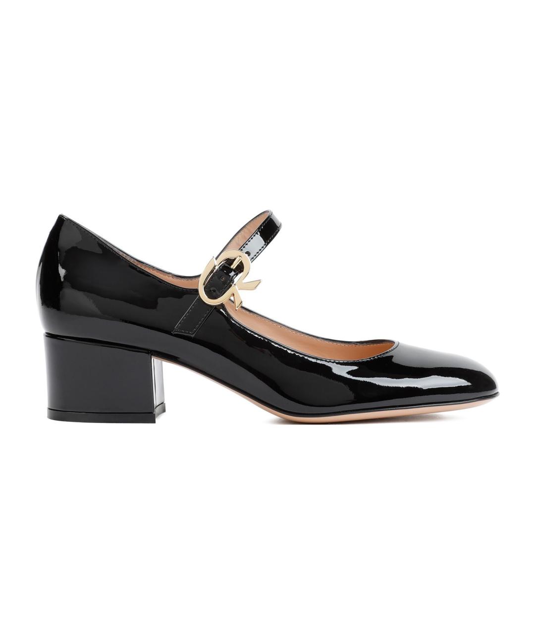 GIANVITO ROSSI Черные кожаные туфли, фото 1