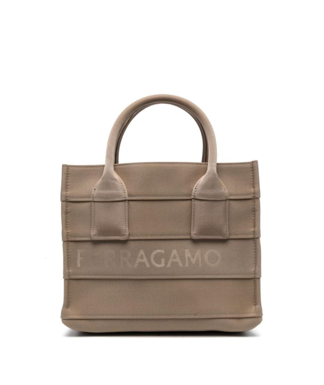 FERRAGAMO Коричневая сумка тоут, фото 1